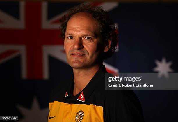 Assistant coach for Australia Henk Duut poses for a portrait during an Australian Socceroos portrait session at Park Hyatt Hotel on May 19, 2010 in...