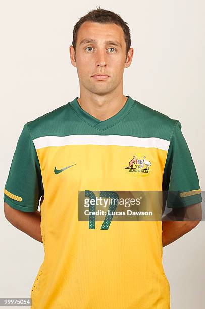 Scott Mcdonald of Australia poses for a portrait during an of Australian Socceroos portrait session at Park Hyatt on May 19, 2010 in Melbourne,...
