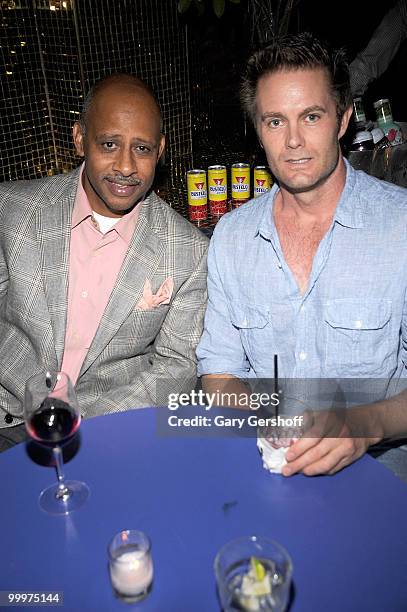 Actors Ruben Santiago-Hudson and Garret Dillahunt attend the Gersh Agency's 2010 UpFronts and Broadway season cocktail celebration at Juliet Supper...