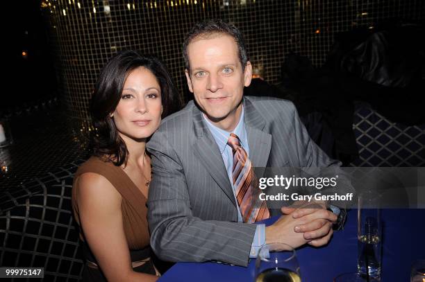 Actors Lisa Gorlitsky and Patrick Breen attend the Gersh Agency's 2010 UpFronts and Broadway season cocktail celebration at Juliet Supper Club on May...