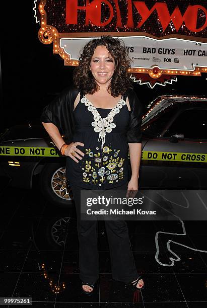Actress Diana-Maria Riva attends "The Good Guys, Bad Guys, Hot Cars" exhibition opening reception at Petersen Automotive Museum on May 18, 2010 in...