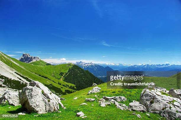 green mountain with blue sky - 9927 stock pictures, royalty-free photos & images