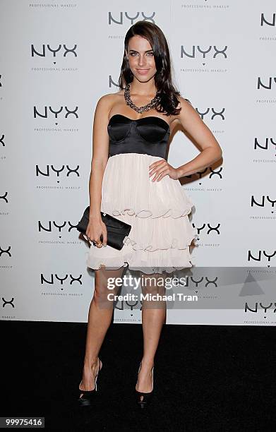 Jessica Lowndes arrives to the Nyx Professional Makeup decade+1 year anniversary party held at The Roosevelt Hotel on May 18, 2010 in Hollywood,...