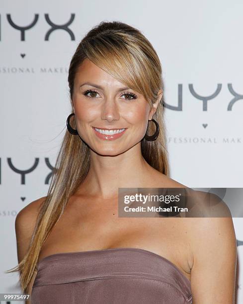 Stacy Keibler arrives to the Nyx Professional Makeup decade+1 year anniversary party held at The Roosevelt Hotel on May 18, 2010 in Hollywood,...