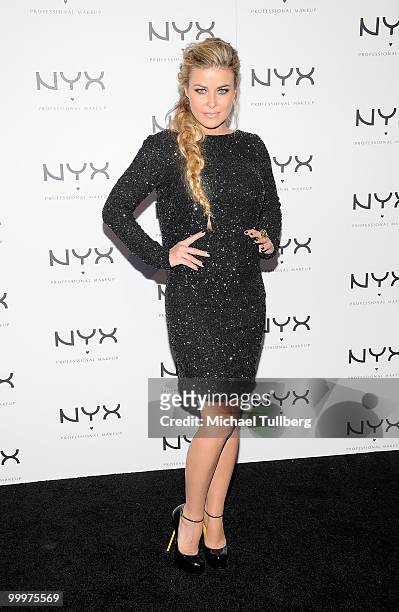 Actress Carmen Electra arrives at the Nyx Professional Makeup Decade & 1 Year Anniversary Party, held at the Hollywood Roosevelt Hotel on May 18,...