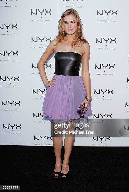 Sara Canning arrives to the Nyx Professional Makeup decade+1 year anniversary party held at The Roosevelt Hotel on May 18, 2010 in Hollywood,...