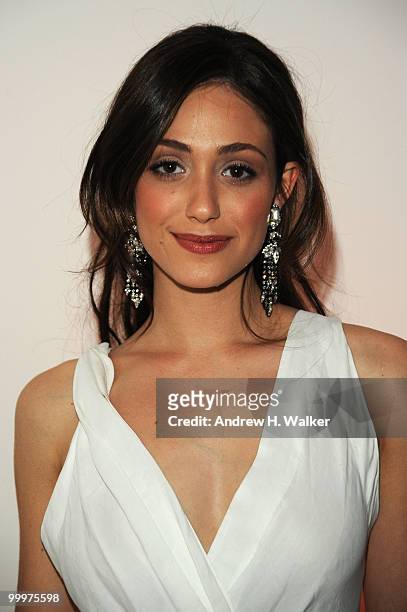 Actress Emmy Rossum attends a celebration for the New York Upfronts hosted by Ariel Foxman, Editor of InStyle, and ICM at 34 Greene St on May 18,...