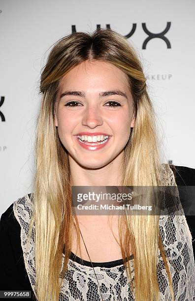 Actress Katelyn Tarver arrives at the Nyx Professional Makeup Decade & 1 Year Anniversary Party, held at the Hollywood Roosevelt Hotel on May 18,...