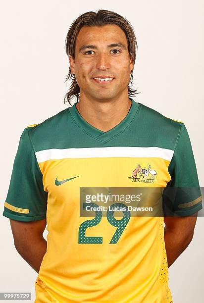 Nick Carle of Australia poses for a portrait during an of Australian Socceroos portrait session at Park Hyatt on May 19, 2010 in Melbourne, Australia.