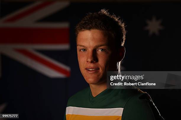 Shane Lowry of Australia poses for a portrait during an Australian Socceroos portrait session at Park Hyatt Hotel on May 19, 2010 in Melbourne,...