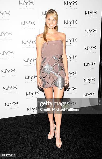 Actress Stacy Keibler arrives at the Nyx Professional Makeup Decade & 1 Year Anniversary Party, held at the Hollywood Roosevelt Hotel on May 18, 2010...