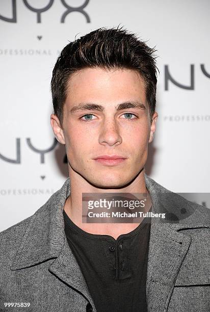 Actor Colton Haynes arrives at the Nyx Professional Makeup Decade & 1 Year Anniversary Party, held at the Hollywood Roosevelt Hotel on May 18, 2010...