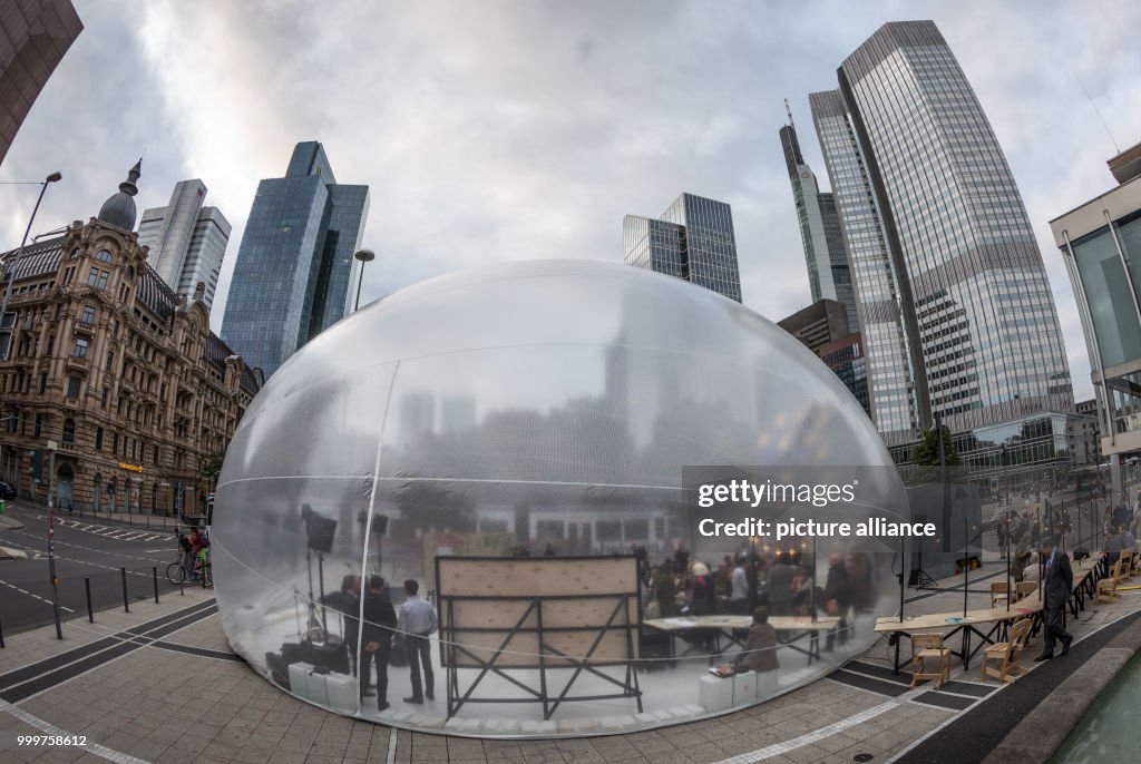 'Pop Up Monument' of the Jewish Museum in Frankfurt
