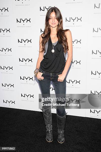 Actress Caroline D'Amore arrives at the Nyx Professional Makeup Decade & 1 Year Anniversary Party, held at the Hollywood Roosevelt Hotel on May 18,...
