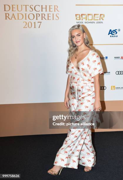 Singer Anne-Marie arrives at the German Radio Award 2017 at the plaza of the Elbphilharmonie concert hall in Hamburg, Germany, 7 September 2017. The...