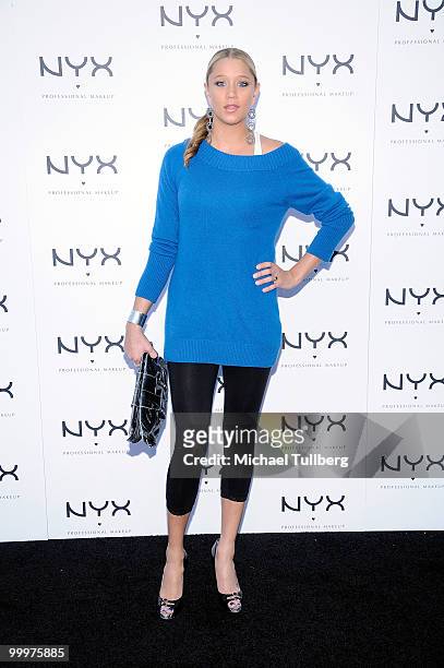 Actress Kristen Renton arrives at the Nyx Professional Makeup Decade & 1 Year Anniversary Party, held at the Hollywood Roosevelt Hotel on May 18,...