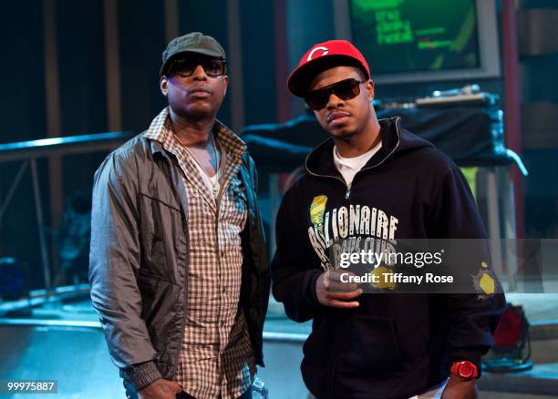 Recording Artist Talib Kweli and DJ Hi-Tek perform on Fuel Tv's "The Daily Habit" on May 18, 2010 in Los Angeles, California.