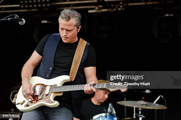 Jason Isbell of Jason Isbell and The 400 Unit performs on Day 3 of Forecastle Music Festival on July 15, 2018 in Louisville, Kentucky.