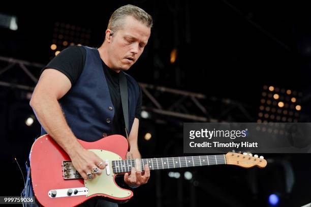 Jason Isbell of Jason Isbell and The 400 Unit performs on Day 3 of Forecastle Music Festival on July 15, 2018 in Louisville, Kentucky.