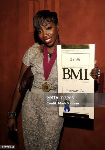 Singer Estelle attends the 58th Annual BMI Pop Awards held at the Beverly Wilshire Hotel on May 18, 2010 in Beverly Hills, California.