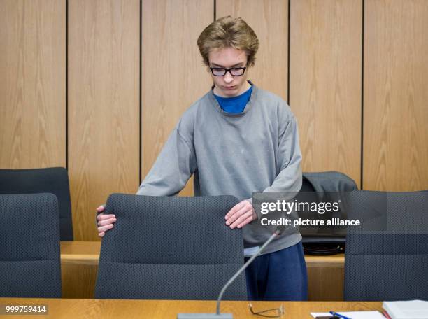 The defendant Marcel H. Sits in the dock during the first day of his trial at the district court in Bochum, Germany, 8 September 2017. The 19 year...
