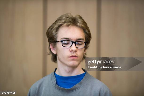 The defendant Marcel H. Sits in the dock during the first day of his trial at the district court in Bochum, Germany, 8 September 2017. The 19 year...