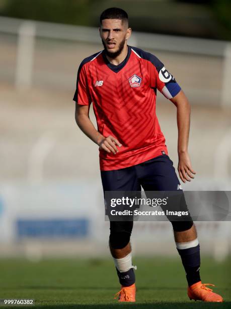 Yassine Benzia of Lille during the Club Friendly match between Lille v Reims at the Stade Paul Debresie on July 14, 2018 in Saint Quentin France