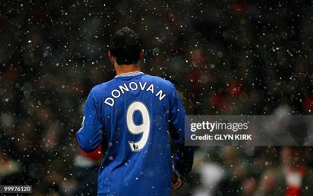 File picture dated January 9, 2010 shows Everton's US striker Landon Donovan makes his debut during their English Premier League football match...