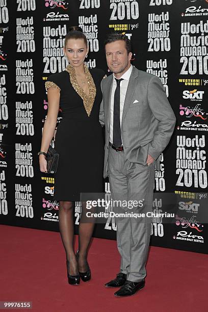 Kristina Liliana and guest attends the World Music Awards 2010 at the Sporting Club on May 18, 2010 in Monte Carlo, Monaco.