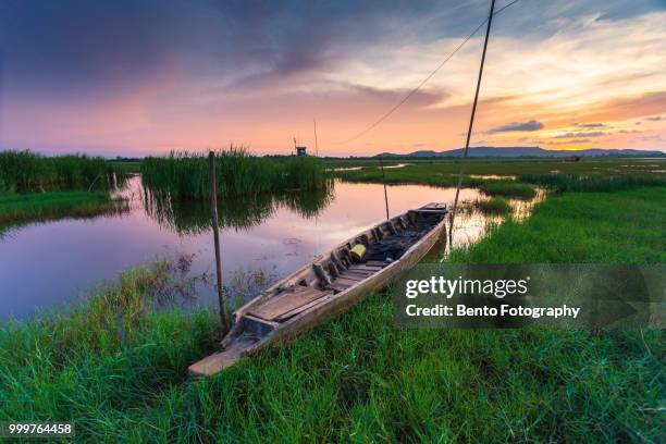 traditional thai boats in songkhla - songkhla province stock pictures, royalty-free photos & images