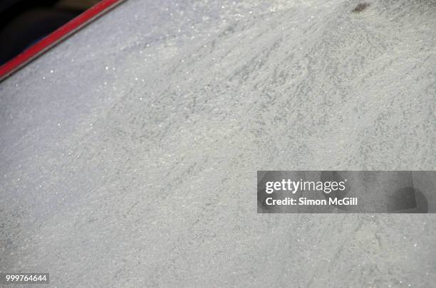 frost on a car window screen - australian capital territory stock pictures, royalty-free photos & images