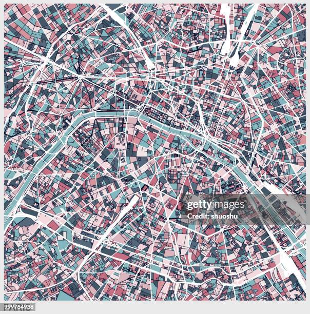 illustrations, cliparts, dessins animés et icônes de fond de carte art paris - paris