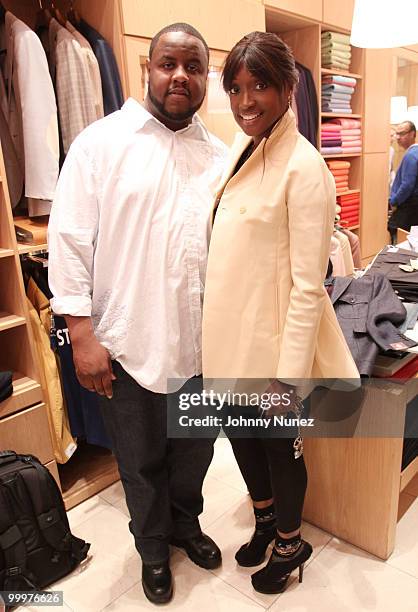 Actor and rapper Jamal "Gravy" Woolard and jewelry designer Shauna Neely attend the launch of Domenico Vacca Denim at Domenico Vacca on May 18, 2010...