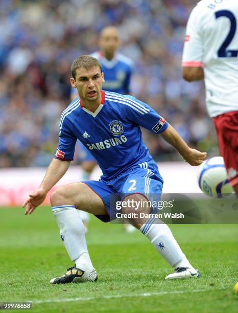 Branislav Ivanovic of Chelsea during the FA Cup final match between Chelsea and Portsmouth at Wembley Stadium on May 15, 2010 in London, England.