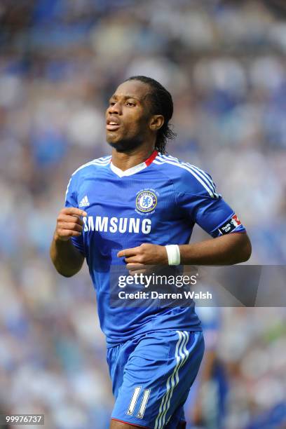 Didier Drogba of Chelsea during the FA Cup final match between Chelsea and Portsmouth at Wembley Stadium on May 15, 2010 in London, England.