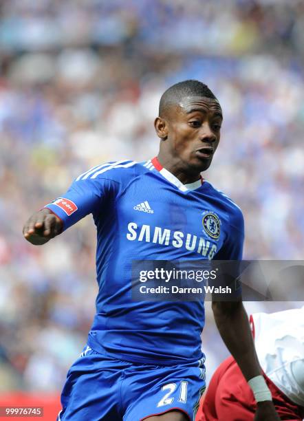 Salomon Kalou of Chelsea during the FA Cup final match between Chelsea and Portsmouth at Wembley Stadium on May 15, 2010 in London, England.