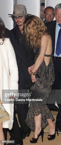 French actress Vanessa Paradis and American actor Johnny Depp attend the 63rd Cannes Film Festival on May 18, 2010 in Cannes, France.