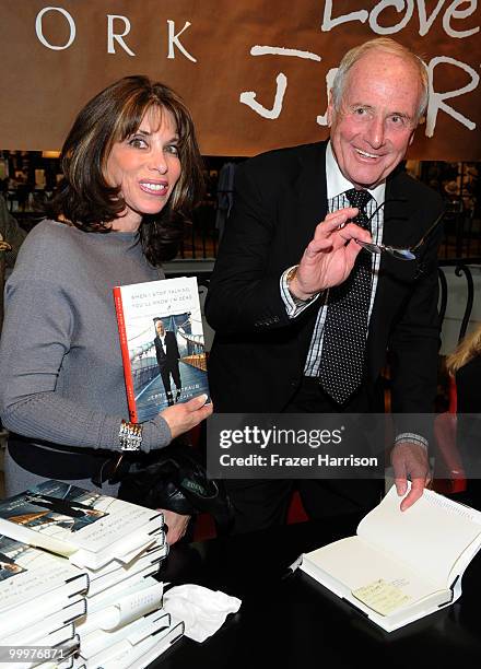 Actress Kate LInder and producer Jerry Weintraub attend Barneys New York Celebrates The Release Of Jerry Weintraub's New Book "When I Stop Talking...