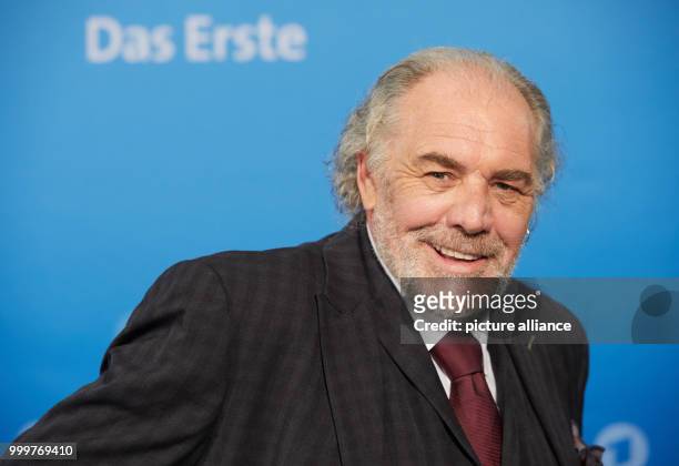 The actor Christian Kohlund poses on set during a press meeting regarding "The ARD Thursday crime series" in Hamburg, Germany, 8 September 2017....