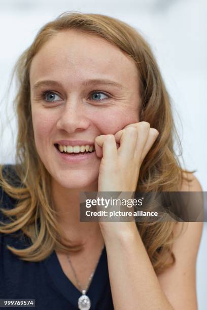 The actress Anke Retzlaff speaks during a press meeting regarding "The ARD Thursday crime series" in Hamburg, Germany, 8 September 2017. Photo: Georg...