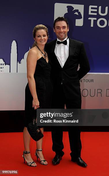 Oliver Wilson and Lauren Smith arrive at the 2010 Tour Dinner prior to the BMW PGA Championship on the West Course at Wentworth on May 18, 2010 in...