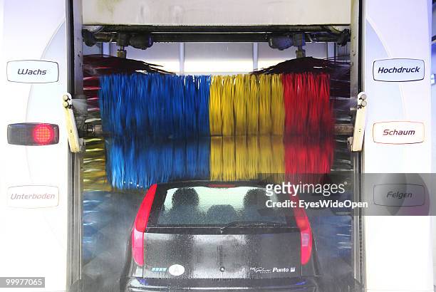 Fiat Punto car in a car wash on May 06, 2010 in Bregenz, Austria.