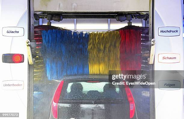 Fiat Punto car in a car wash on May 06, 2010 in Bregenz, Austria.