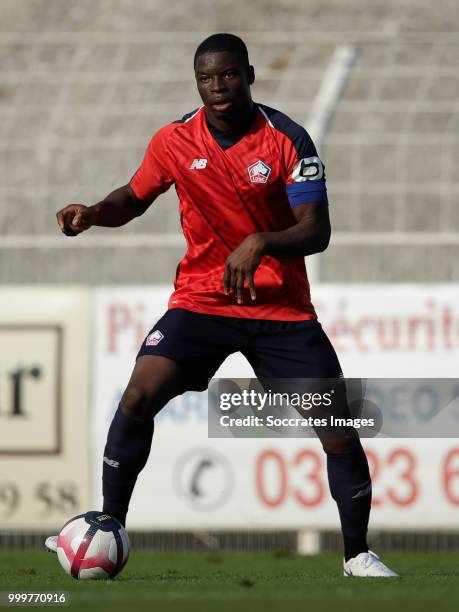 Bakary Adama Soumaoro of Lille during the Club Friendly match between Lille v Reims at the Stade Paul Debresie on July 14, 2018 in Saint Quentin...