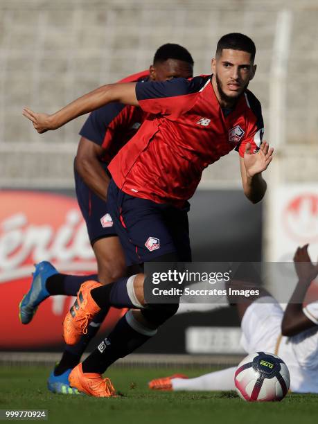 Yassine Benzia of Lille during the Club Friendly match between Lille v Reims at the Stade Paul Debresie on July 14, 2018 in Saint Quentin France