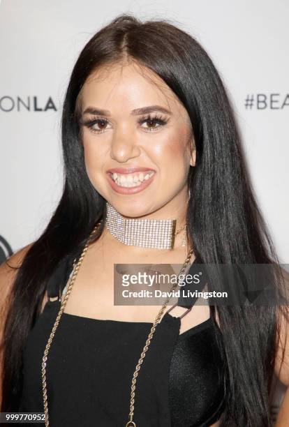 Freakabritt attends the Beautycon Festival LA 2018 at the Los Angeles Convention Center on July 15, 2018 in Los Angeles, California.