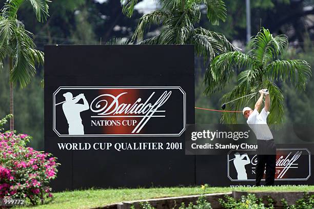 Alex Cejka of Germany in action at the 18th Tee during the Davidoff Nations Cup held at the Royal Selangor Golf Club, Kuala Lumpur, Malaysia. Germany...