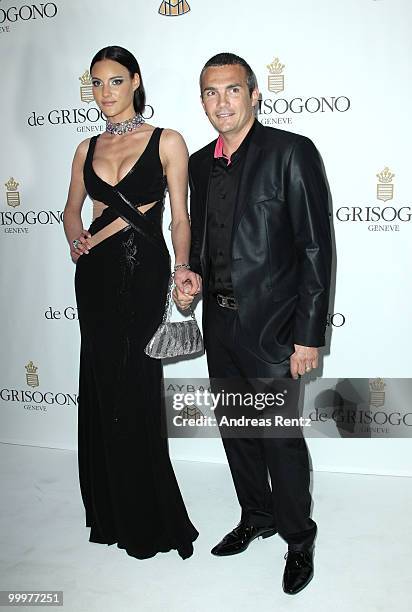 Jessica Sow and Richard Virenque attend the de Grisogono party at the Hotel Du Cap on May 18, 2010 in Cap D'Antibes, France.