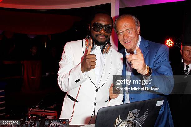 Will.i.am and Fawaz Gruosi attend the de Grisogono "Crazy Chic Evening" cocktail party at the Hotel Du Cap Eden Roc on May 18, 2010 in Antibes,...