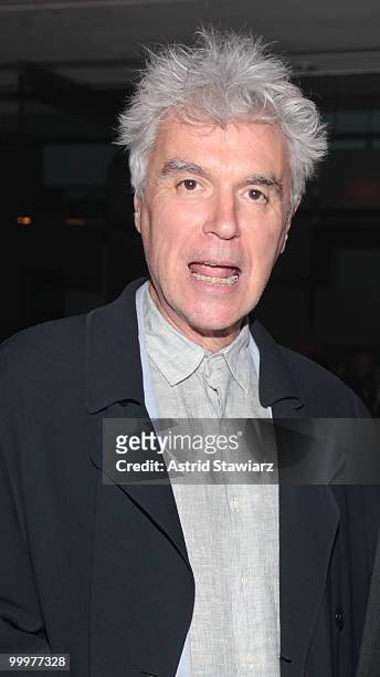 Musician David Byrne attends the Art for Stephen Petronio Company benefit and auction at Milk Gallery on May 18, 2010 in New York City.